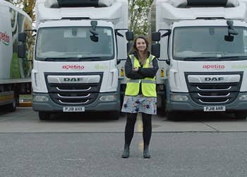 apetito employee with lorries