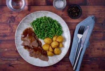 Allergen Free Roast Lamb in Mint Gravy