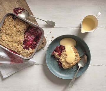 Summer fruit crumble